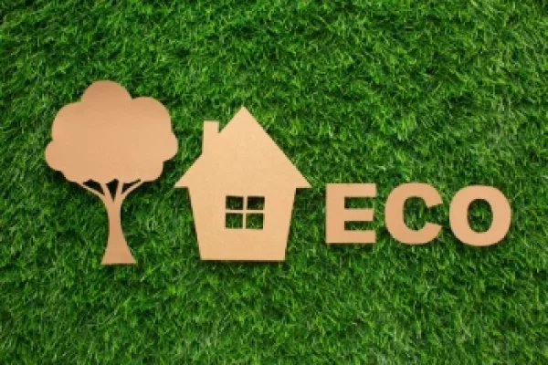 Maison avec matériaux éco responsable